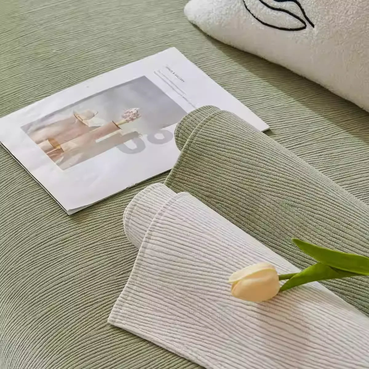 TheCarGoods Morandi Chenille Couch Cover | Non-Slip Sofa Protector