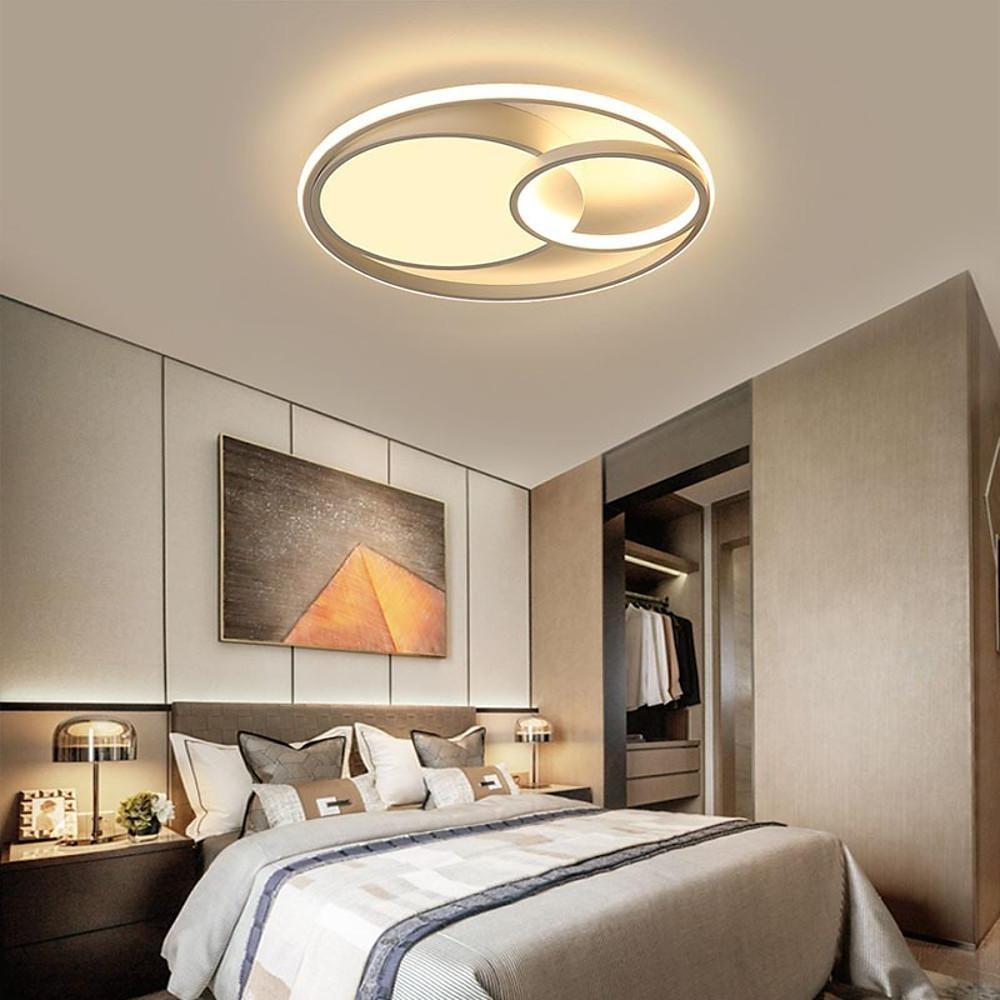 Modern Led Three Circle Ceiling Light Round Flush Mount Lighting Fixture