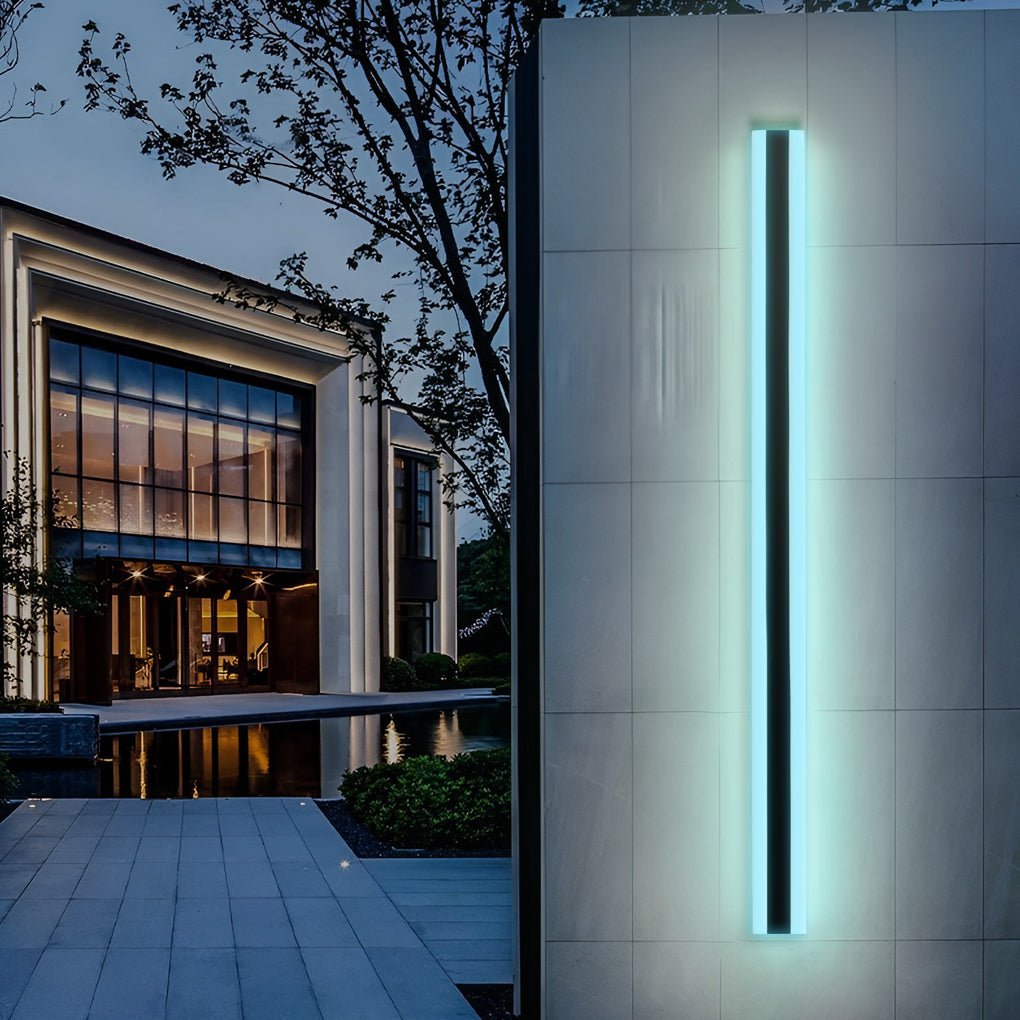 Linear Led Long Outdoor Wall Light Minimalist Exterior Wall Mount Lights Waterproof For Porch