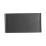 2 Light Black Modern Low Profile Exterior Porch Led Slim Outdoor Up Down Wall Light