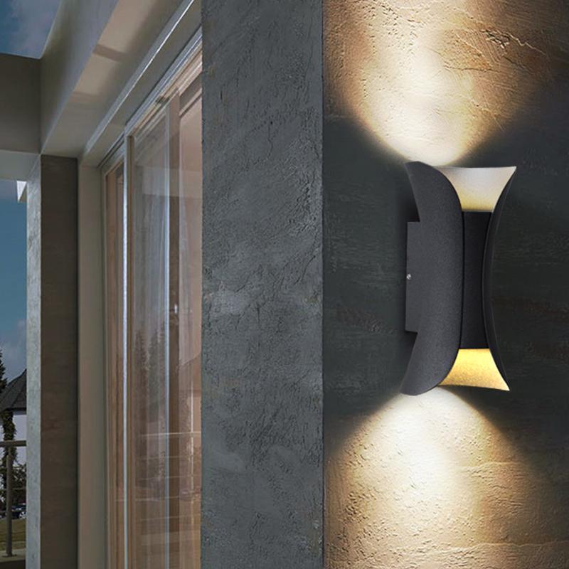 Modern Minimalist Waterproof Led Two Way Lighting Wall Light For Bedside Aisle
