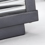 Square Ribbed Glass Outdoor Pier Mount Post Light