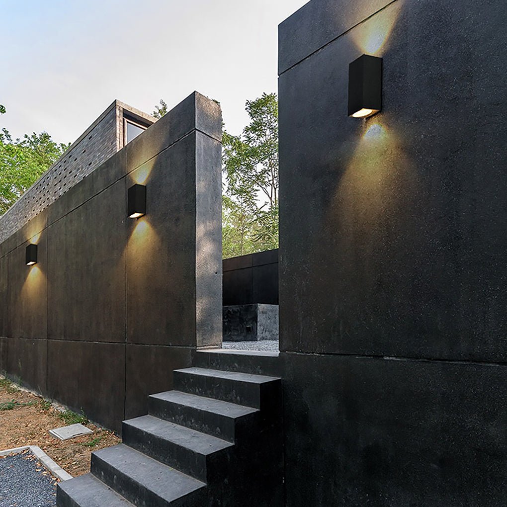 Modern Square Design Outdoor Waterproof Wall Light For Villa Courtyard Balcony