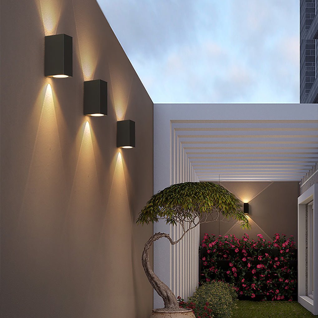 Modern Square Design Outdoor Waterproof Wall Light For Villa Courtyard Balcony