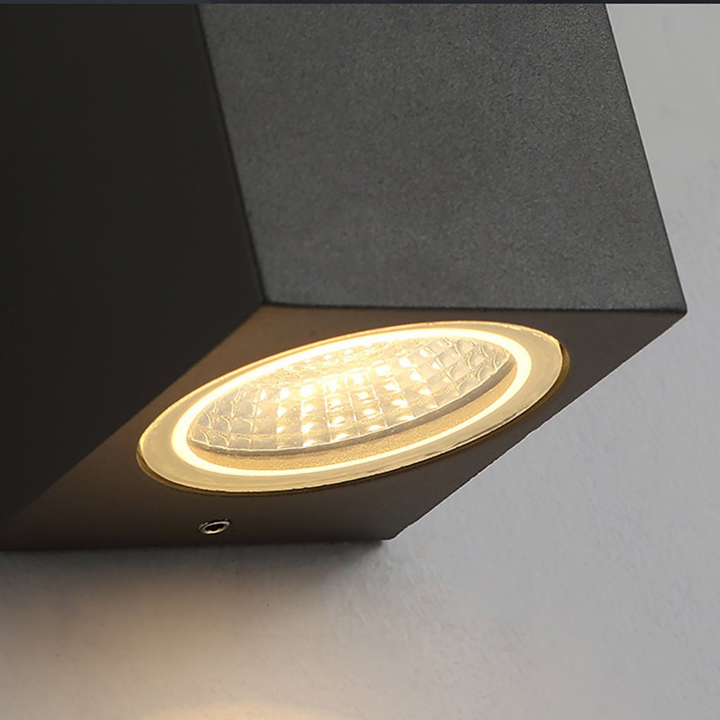 Modern Square Design Outdoor Waterproof Wall Light For Villa Courtyard Balcony