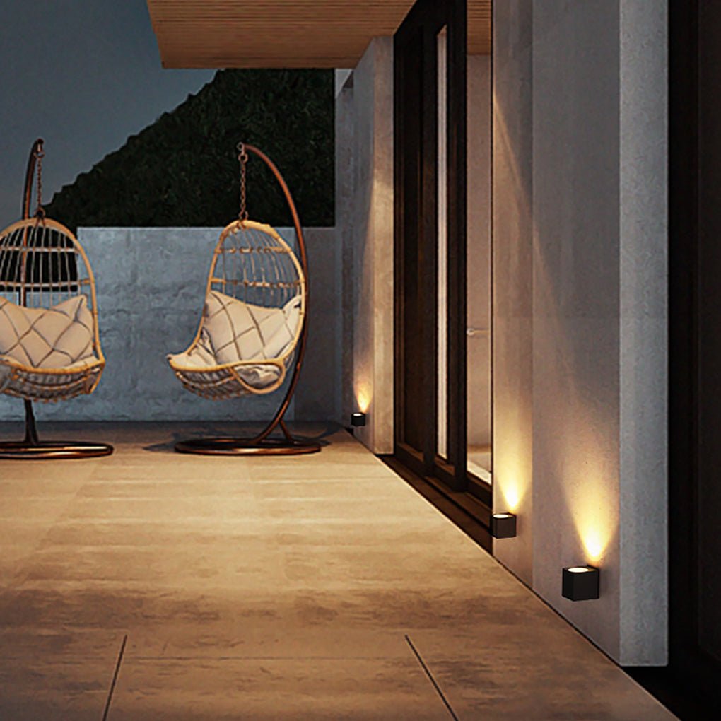 Modern Square Design Outdoor Waterproof Wall Light For Villa Courtyard Balcony