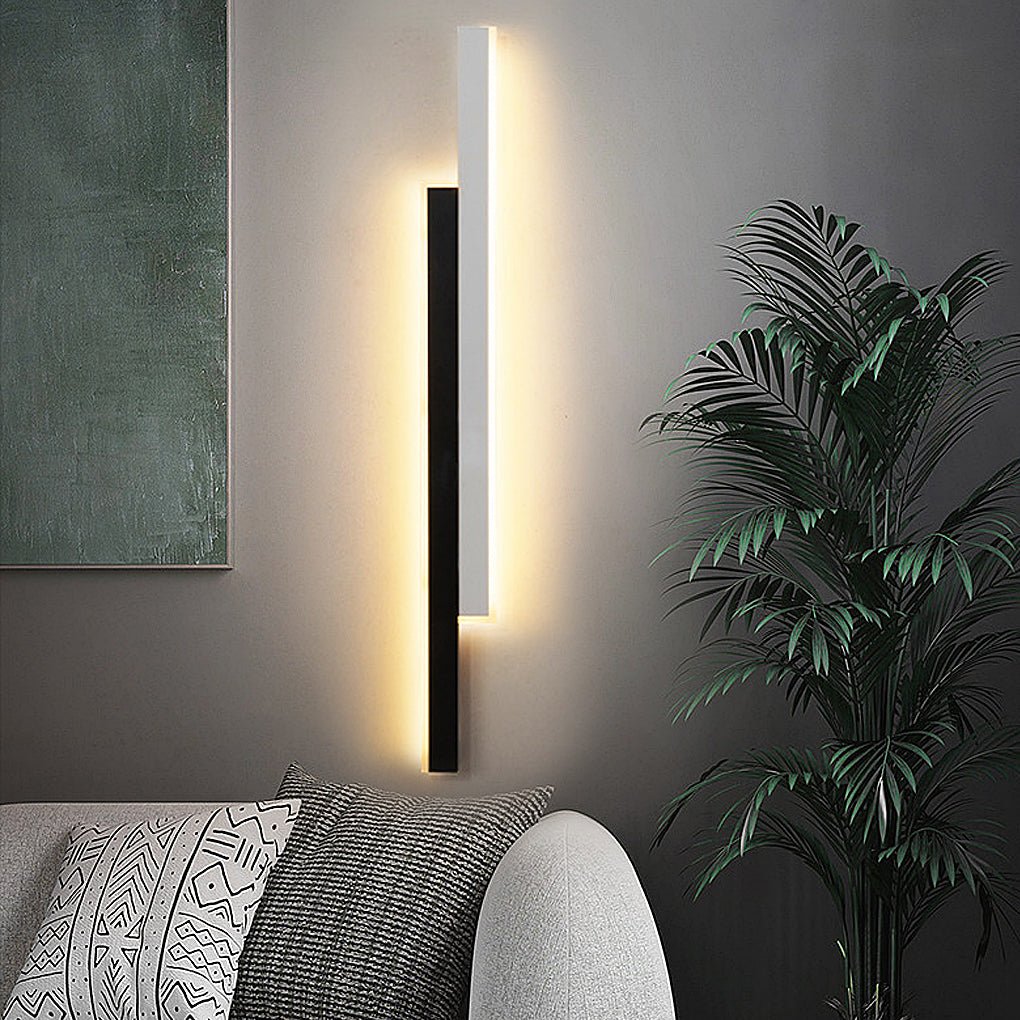 Nordic Minimalist Double Long Strip Led Wall Lamp For Living Room Bedside Aisle