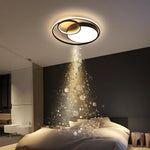 Modern Led Three Circle Ceiling Light Round Flush Mount Lighting Fixture