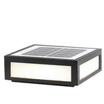 Black Square Cube Outdoor Post Led Pier Mount Light