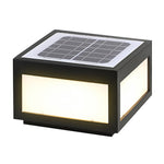 Black Square Cube Outdoor Post Led Pier Mount Light