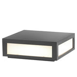 Black Square Cube Outdoor Post Led Pier Mount Light
