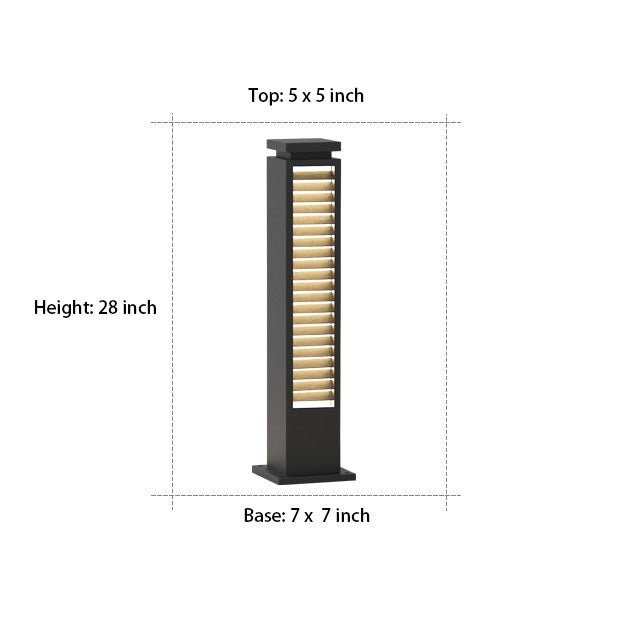 Outdoor Waterproof Led Post Lights Solar Landscape Decorative Lighting For Villa Fence