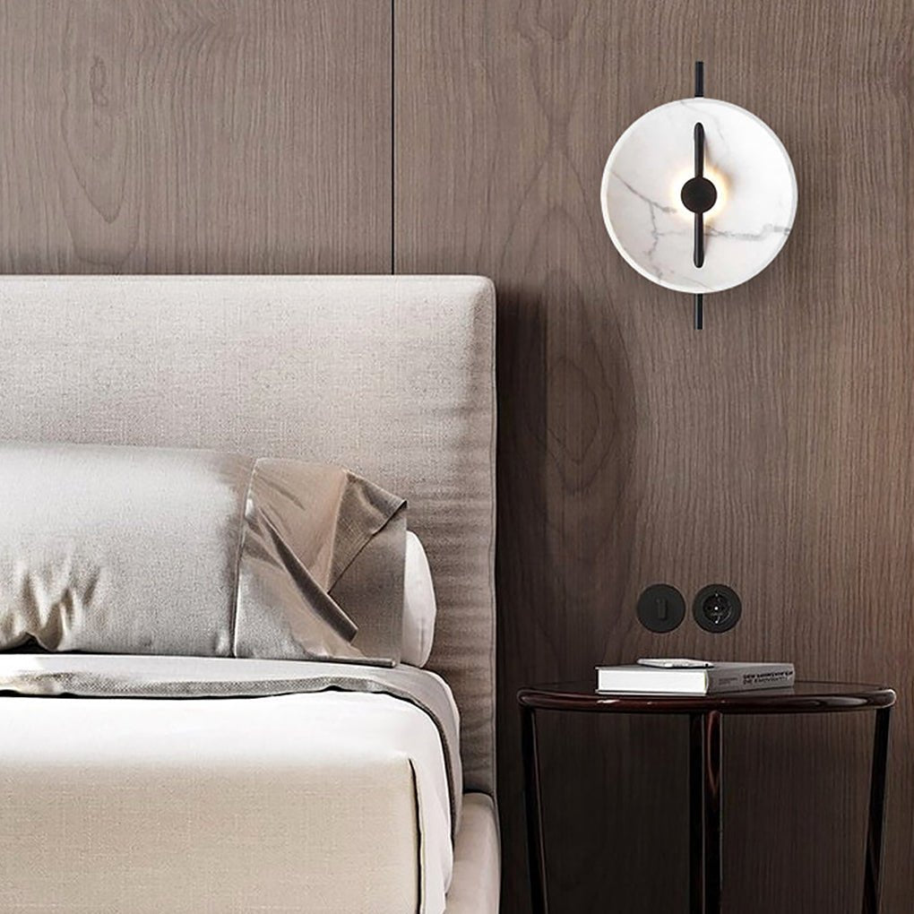 Postmodern Marble Wall Sconce Creative Led Bedside And Living Room Wall Lighting