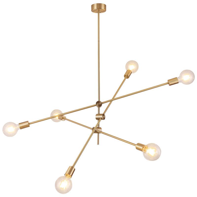 Modern Brass Mobile Chandelier for Dining Room and Kitchen Island