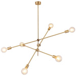 Modern Brass Mobile Chandelier for Dining Room and Kitchen Island