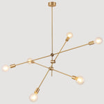 Modern Brass Mobile Chandelier for Dining Room and Kitchen Island