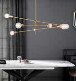 Modern Brass Mobile Chandelier for Dining Room and Kitchen Island