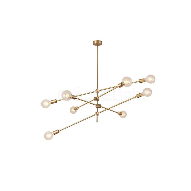 Modern Brass Mobile Chandelier for Dining Room and Kitchen Island