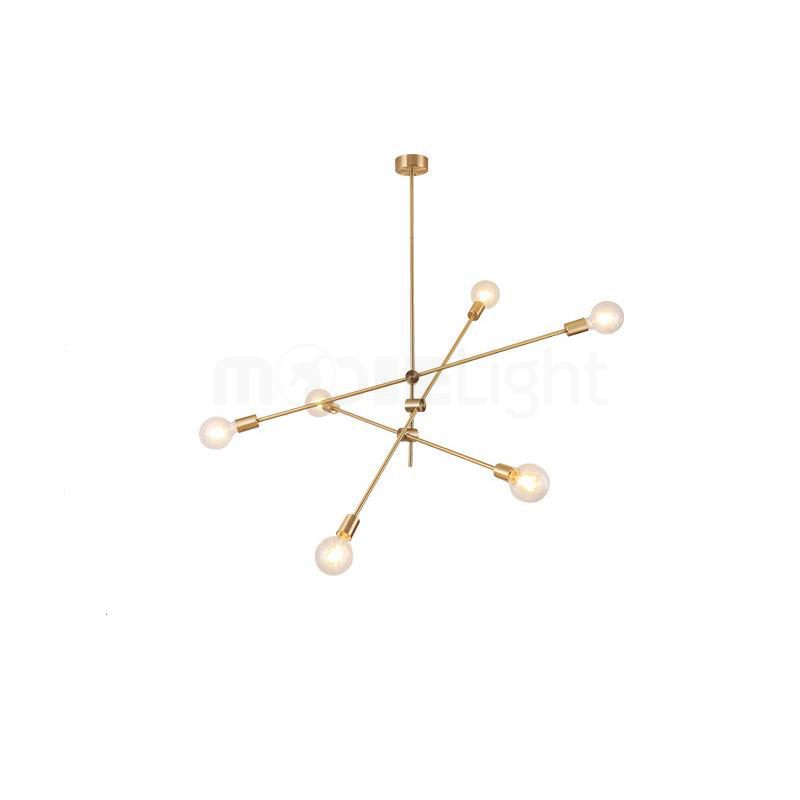 Modern Brass Mobile Chandelier for Dining Room and Kitchen Island