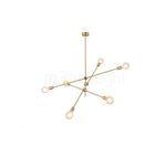 Modern Brass Mobile Chandelier for Dining Room and Kitchen Island