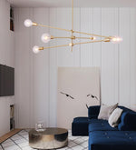 Modern Brass Mobile Chandelier for Dining Room and Kitchen Island