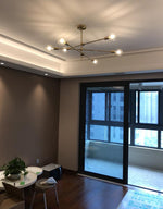 Modern Brass Mobile Chandelier for Dining Room and Kitchen Island