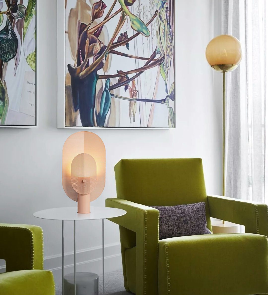 Filter Table Lamp - Modern Metal Accent Light for Bedroom, Living Room & Office