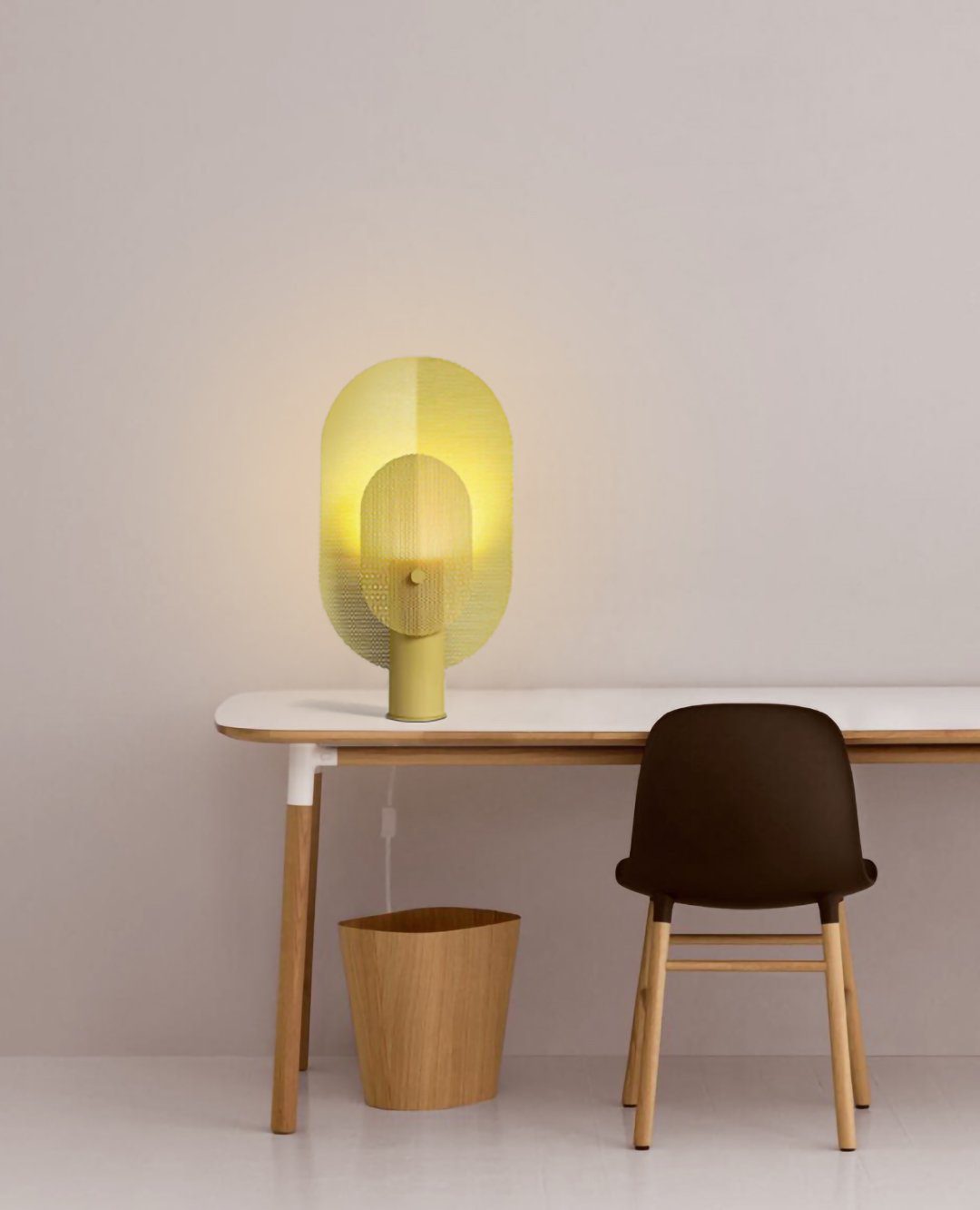 Filter Table Lamp - Modern Metal Accent Light for Bedroom, Living Room & Office