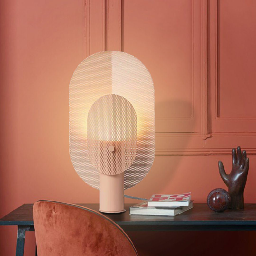 Filter Table Lamp - Modern Metal Accent Light for Bedroom, Living Room & Office