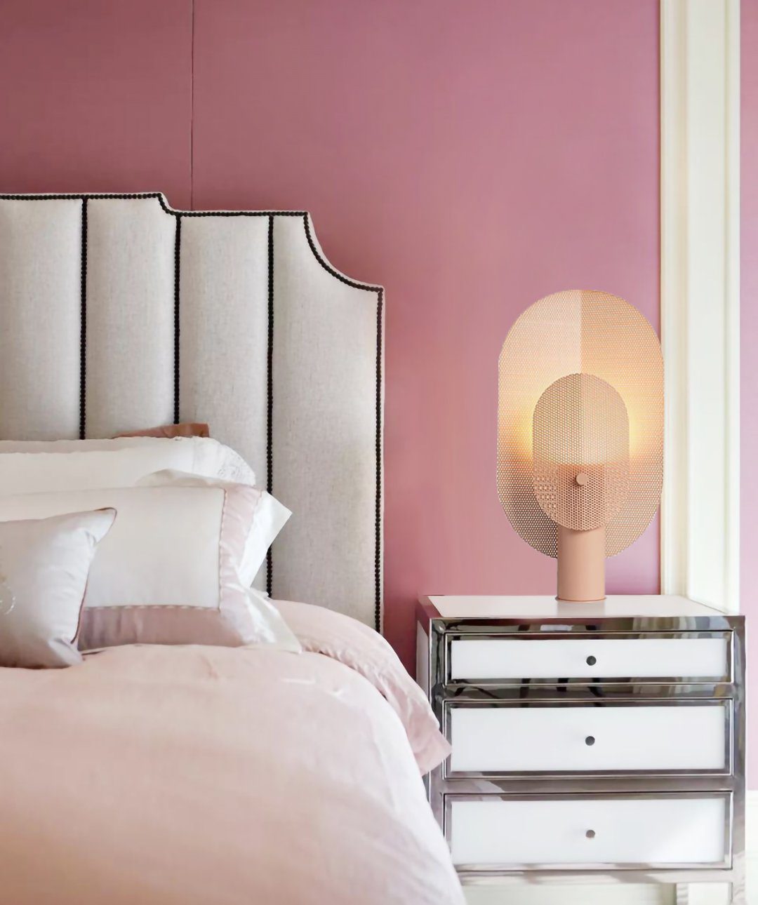 Filter Table Lamp - Modern Metal Accent Light for Bedroom, Living Room & Office
