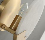 Alabaster Brass Wall Light