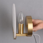 Alabaster Brass Wall Light