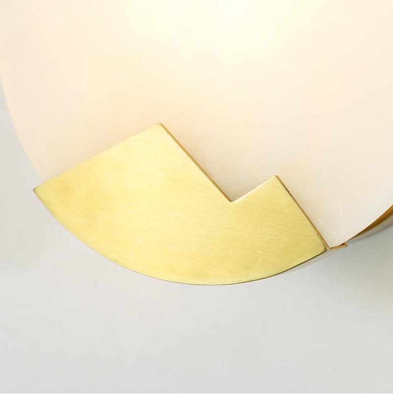 Alabaster Brass Wall Light
