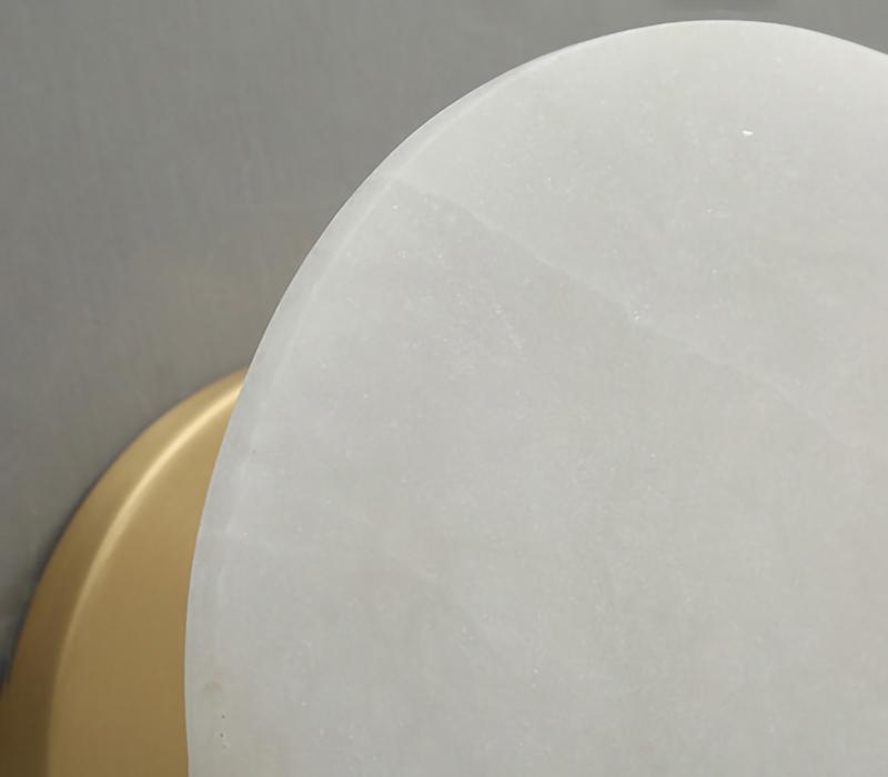 Alabaster Brass Wall Light