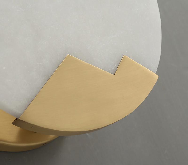Alabaster Brass Wall Light