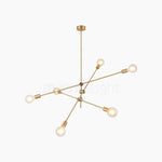 Modern Brass Mobile Chandelier for Dining Room and Kitchen Island