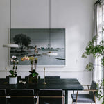 Revolve Pendant Light - Modern Brass & Glass Fixture for Dining Room, Living Room, and Bedroom