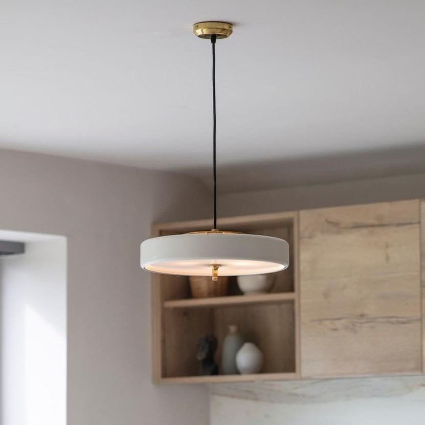 Revolve Pendant Light - Modern Brass & Glass Fixture for Dining Room, Living Room, and Bedroom