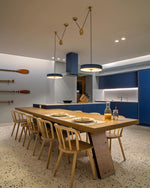 Revolve Pendant Light - Modern Brass & Glass Fixture for Dining Room, Living Room, and Bedroom