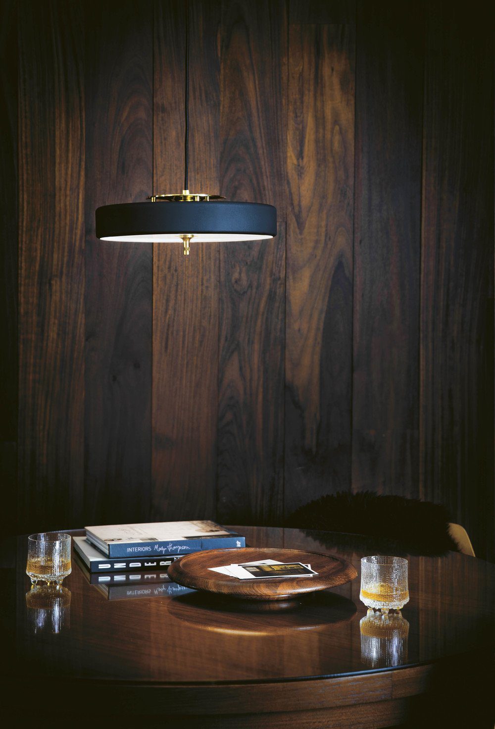 Revolve Pendant Light - Modern Brass & Glass Fixture for Dining Room, Living Room, and Bedroom
