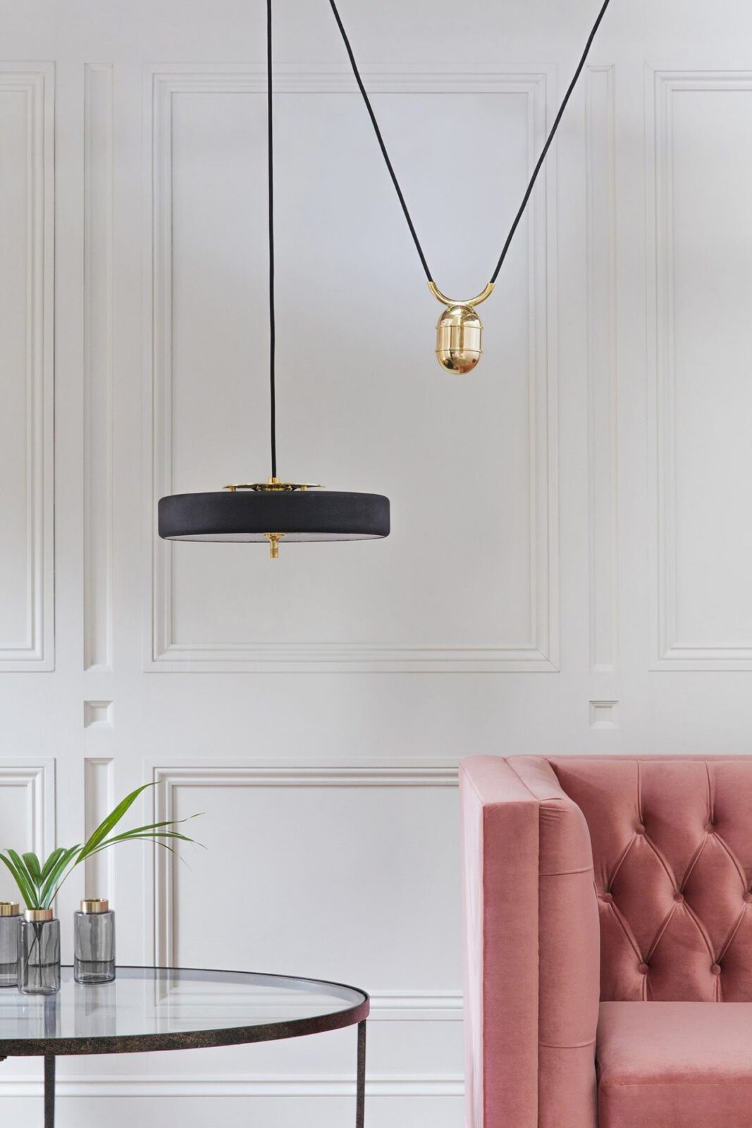 Revolve Pendant Light - Modern Brass & Glass Fixture for Dining Room, Living Room, and Bedroom