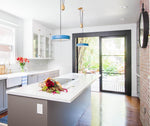 Revolve Pendant Light - Modern Brass & Glass Fixture for Dining Room, Living Room, and Bedroom