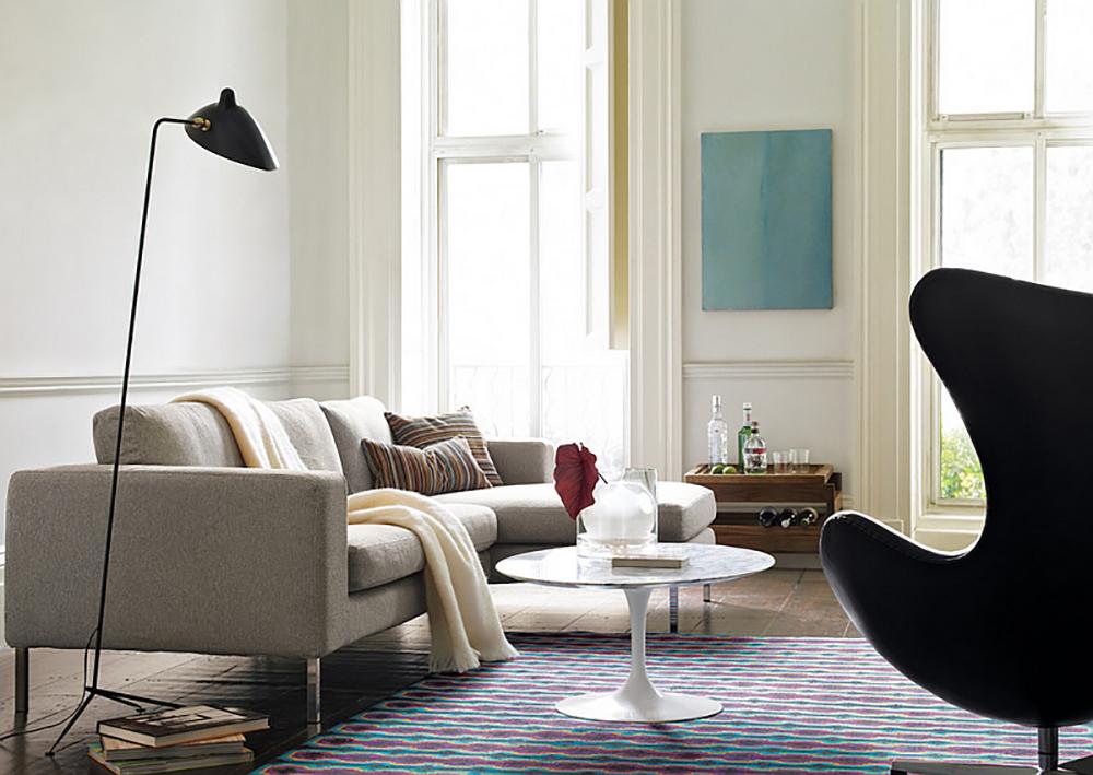 Modern Three-Arm Floor Lamp Adjustable Reading Light for Living Room, Bedroom, Office
