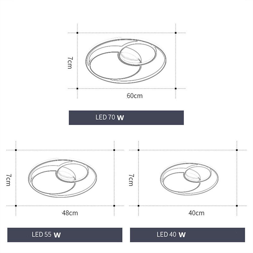 Modern Led Three Circle Ceiling Light Round Flush Mount Lighting Fixture