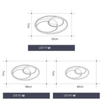 Modern Led Three Circle Ceiling Light Round Flush Mount Lighting Fixture