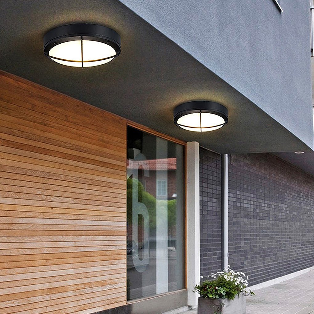 Round Outdoor Waterproof Wall Lamp Led Ceiling Lights Courtyard Balcony Sconce