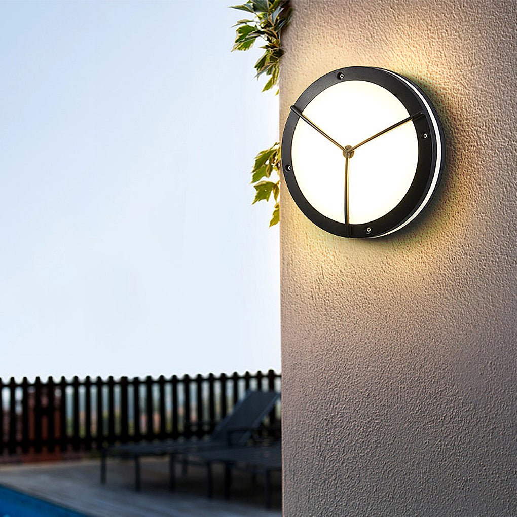 Round Outdoor Waterproof Wall Lamp Led Ceiling Lights Courtyard Balcony Sconce