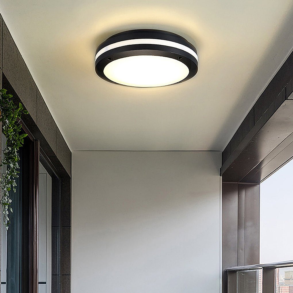 Round Outdoor Waterproof Wall Lamp Led Ceiling Lights Courtyard Balcony Sconce