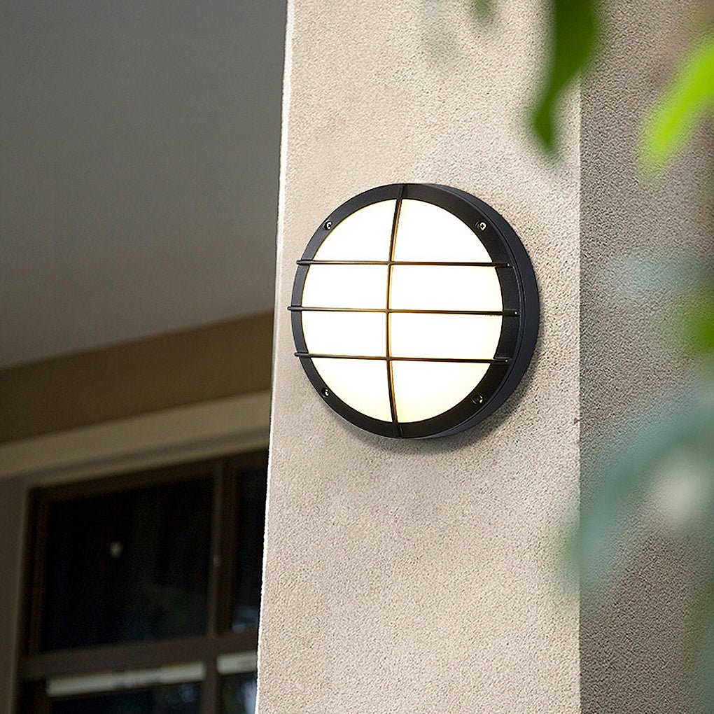 Round Outdoor Waterproof Wall Lamp Led Ceiling Lights Courtyard Balcony Sconce