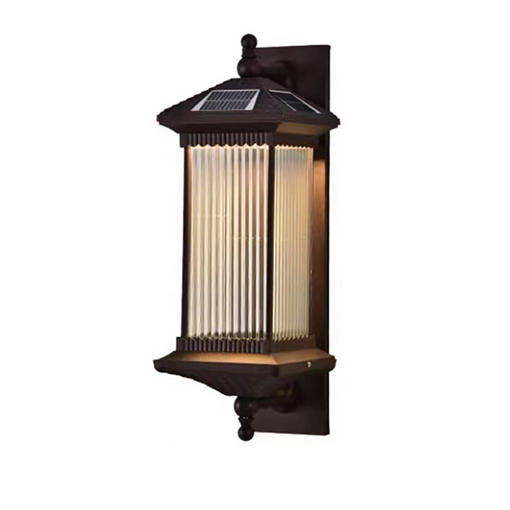 Solar Retro Outdoor Waterproof Led Automatic Light Sense Gate Lamp Wall Lights